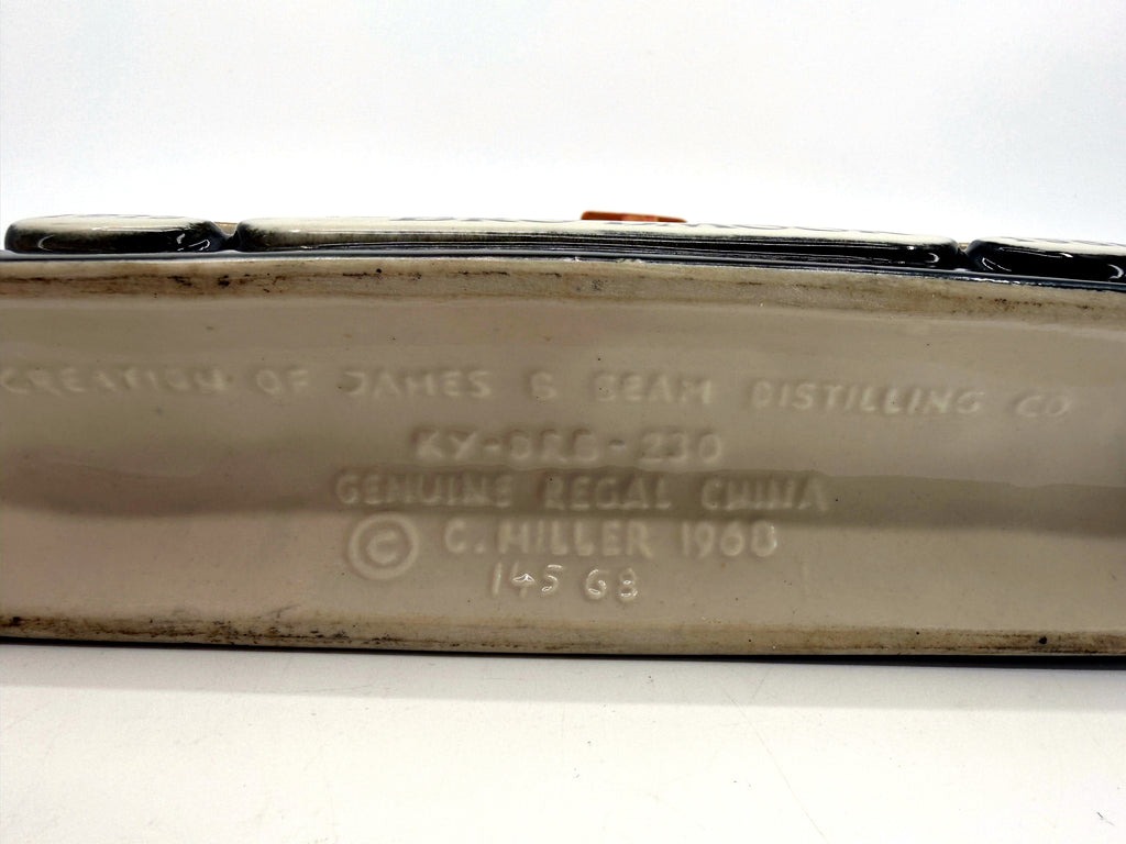 Base marks: Creation of James B. Beam Distilling Co, Genuine Regal China, copyright C. Miller 1968, model 145-68