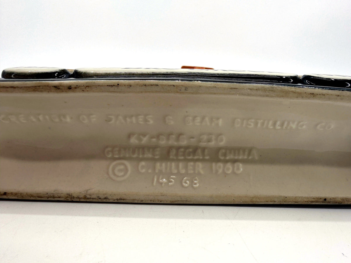 Base marks: Creation of James B. Beam Distilling Co, Genuine Regal China, copyright C. Miller 1968, model 145-68