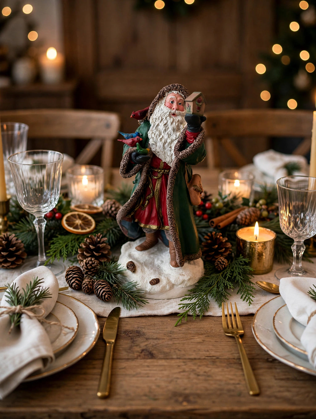 Santa's Choir as a festive holiday table centerpiece (styled display inspiration)