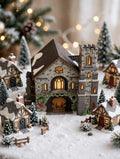 Whittlesbourne Church as the centerpiece of a tabletop village display (styled display inspiration)