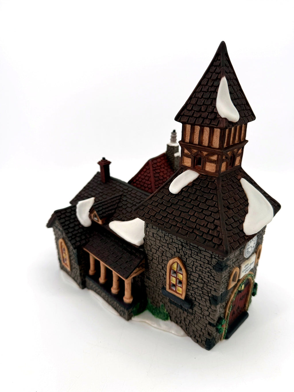 Department 56 Dickens' Village The Olde Camden Town Church 1996 #58346 – angled side view