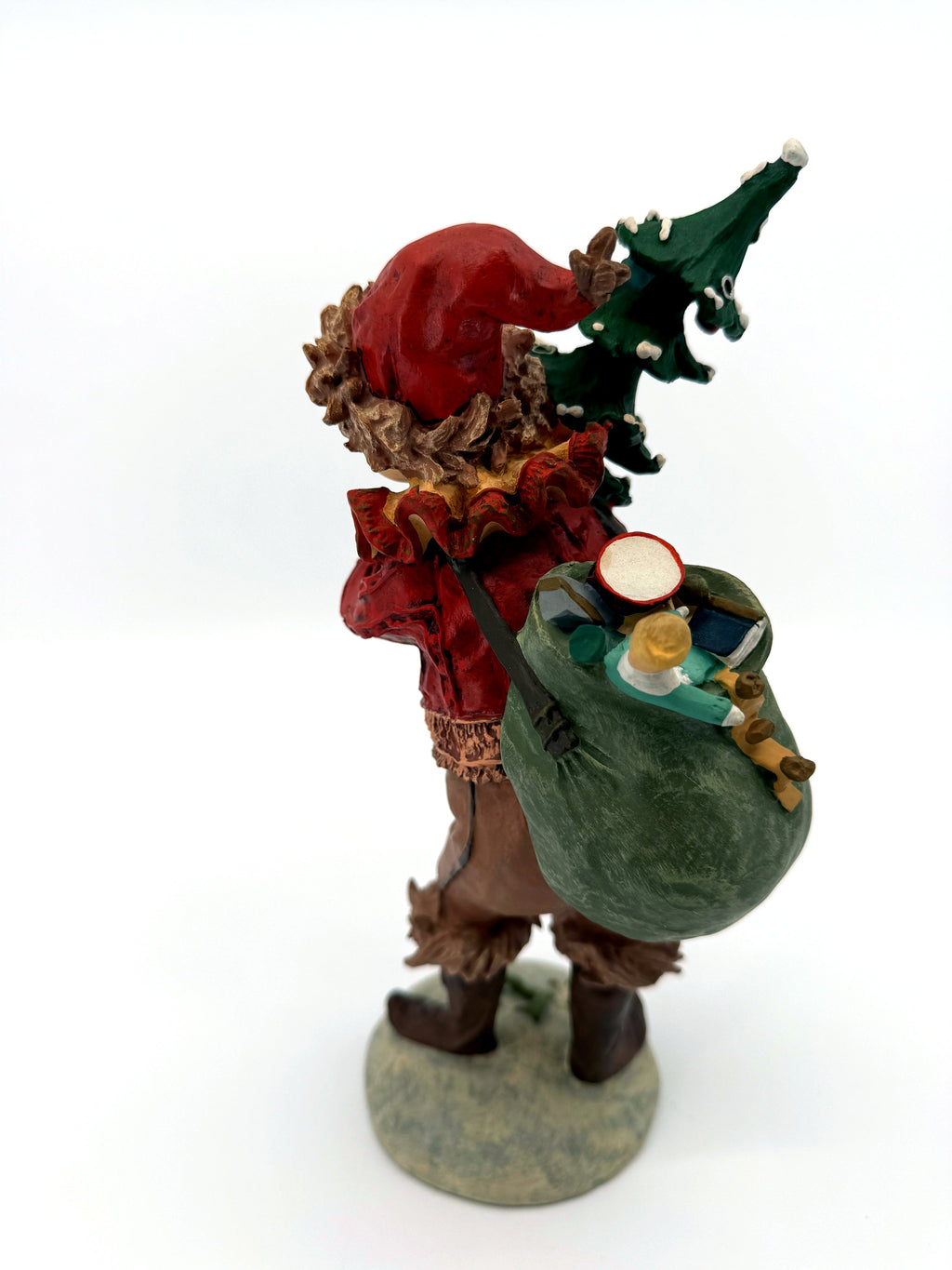 The Pixie back view with green toy sack (enhanced)