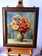 Paragon Picture Gallery Renoir Vase d'Anemones framed reproduction — front view on an easel