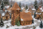 Department 56 Dickens' Village Church in a snowy miniature Christmas village street – styled display inspiration