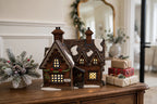 Barmby Moor Cottage in a styled console table Christmas display (display inspiration; only the cottage is included)