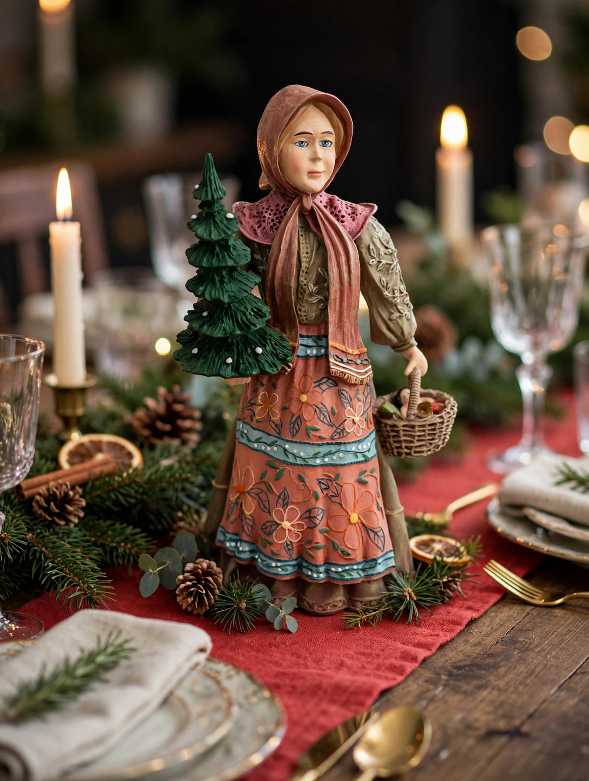 Babouska as a festive Christmas dining table centerpiece (styled display inspiration)