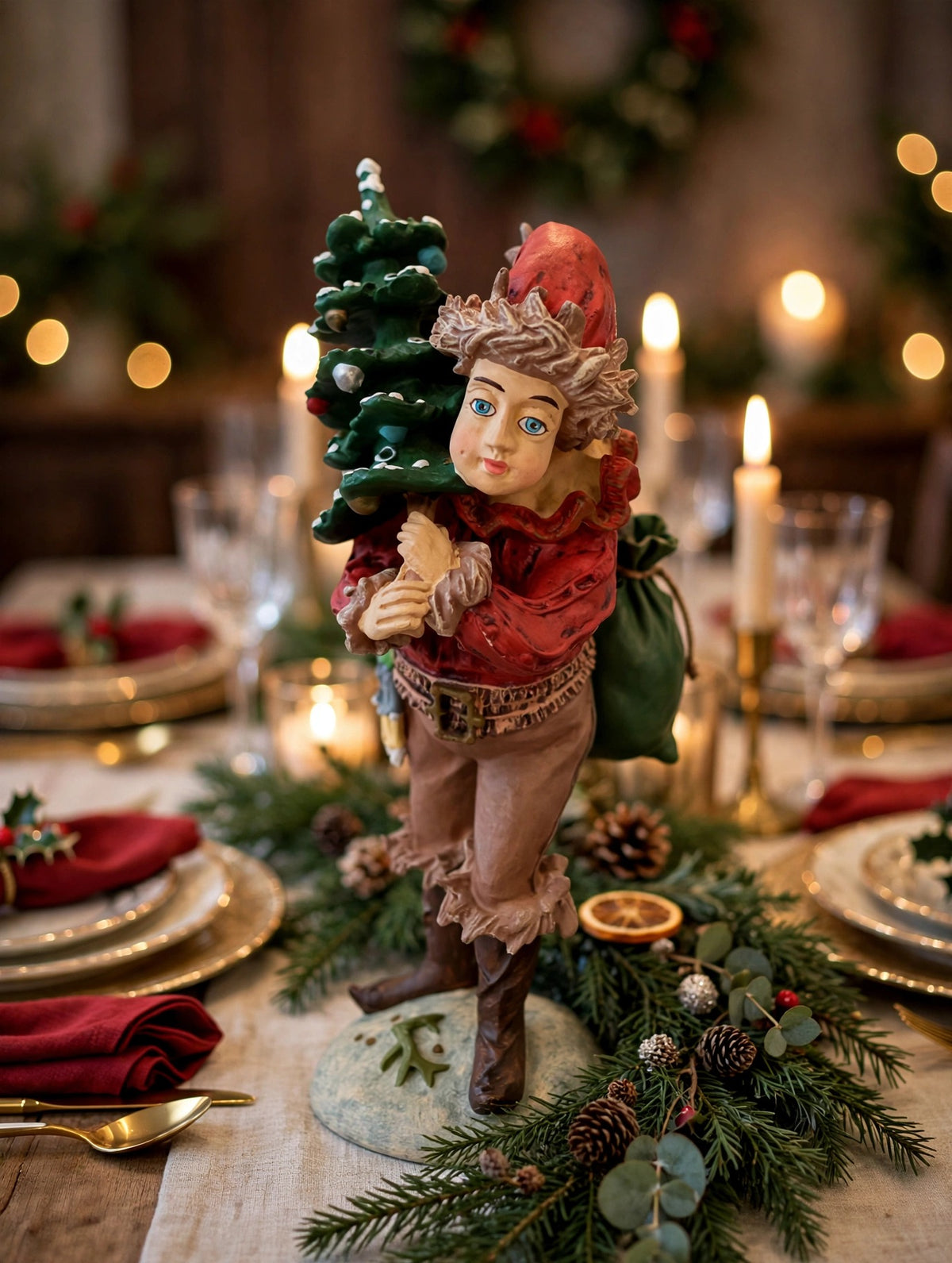 The Pixie as a festive Christmas dining table centerpiece (styled display inspiration)