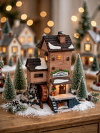Styled photo - Great Denton Mill in a Christmas village display (display inspiration)