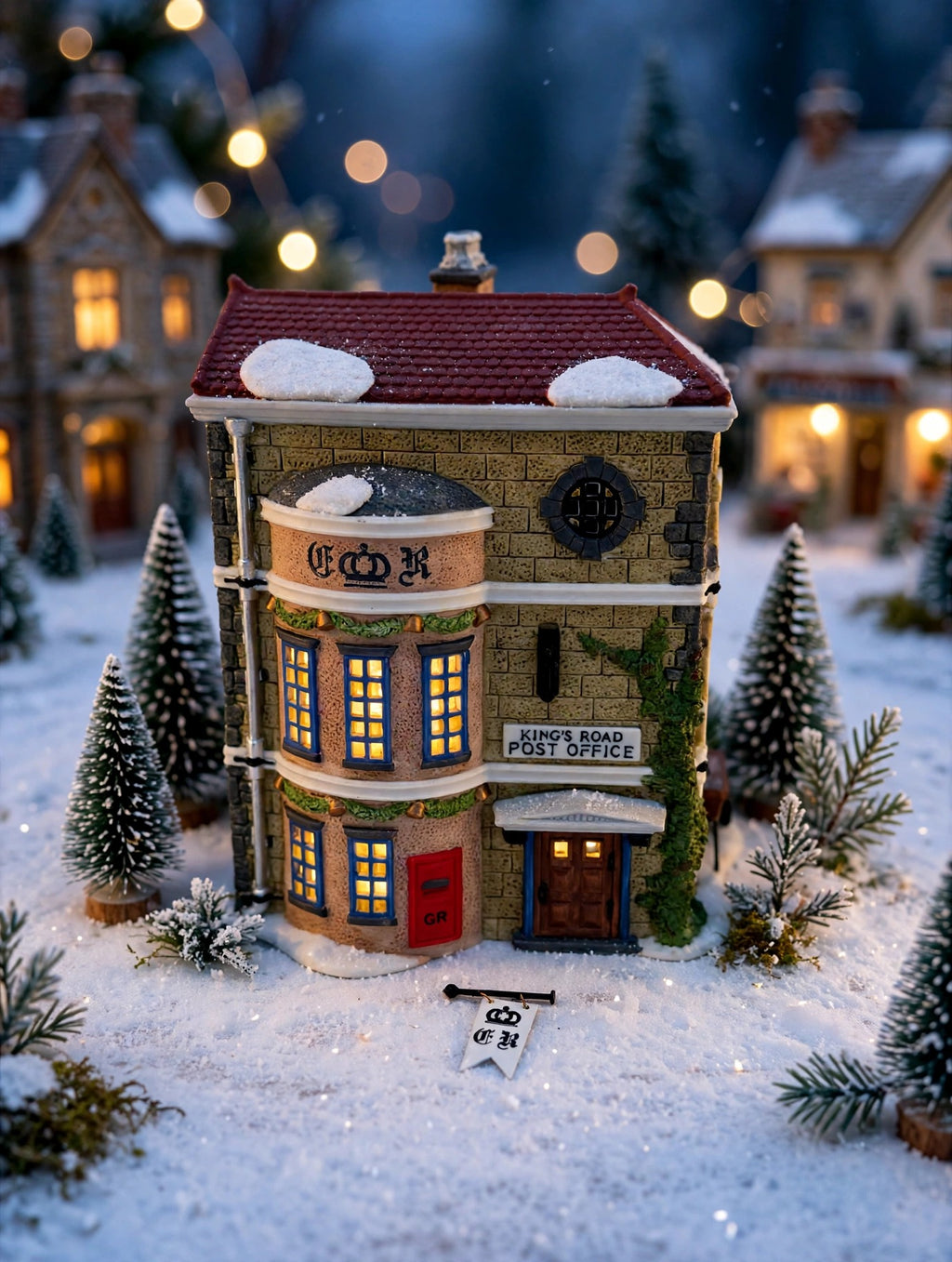 Styled photo - King’s Road Post Office in a Christmas village display (display inspiration)
