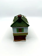 Department 56 Scrooge & Marley Counting House, Dickens' Village, 1986 – end view with red brick chimney