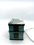 Ceramic Christmas village Toy and Doll shop, right side view