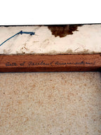 1984 signed oil on canvas Venezuelan street scene, framed — the stretcher bar inscribed with the street's title in Spanish