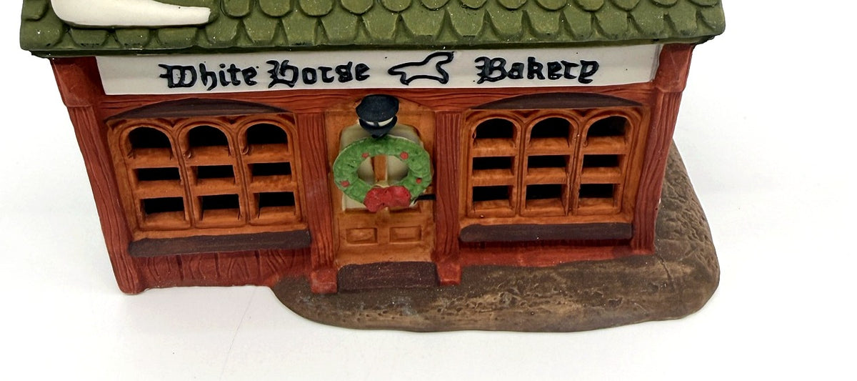 Detail: storefront and White Horse Bakery sign (detail from seller photo)