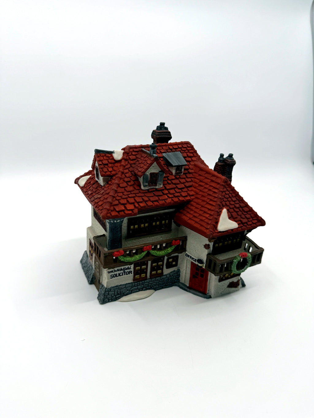 Department 56 Mr. Wickfield Solicitor, Dickens' Village, David Copperfield, 1989 – front three-quarter view from above