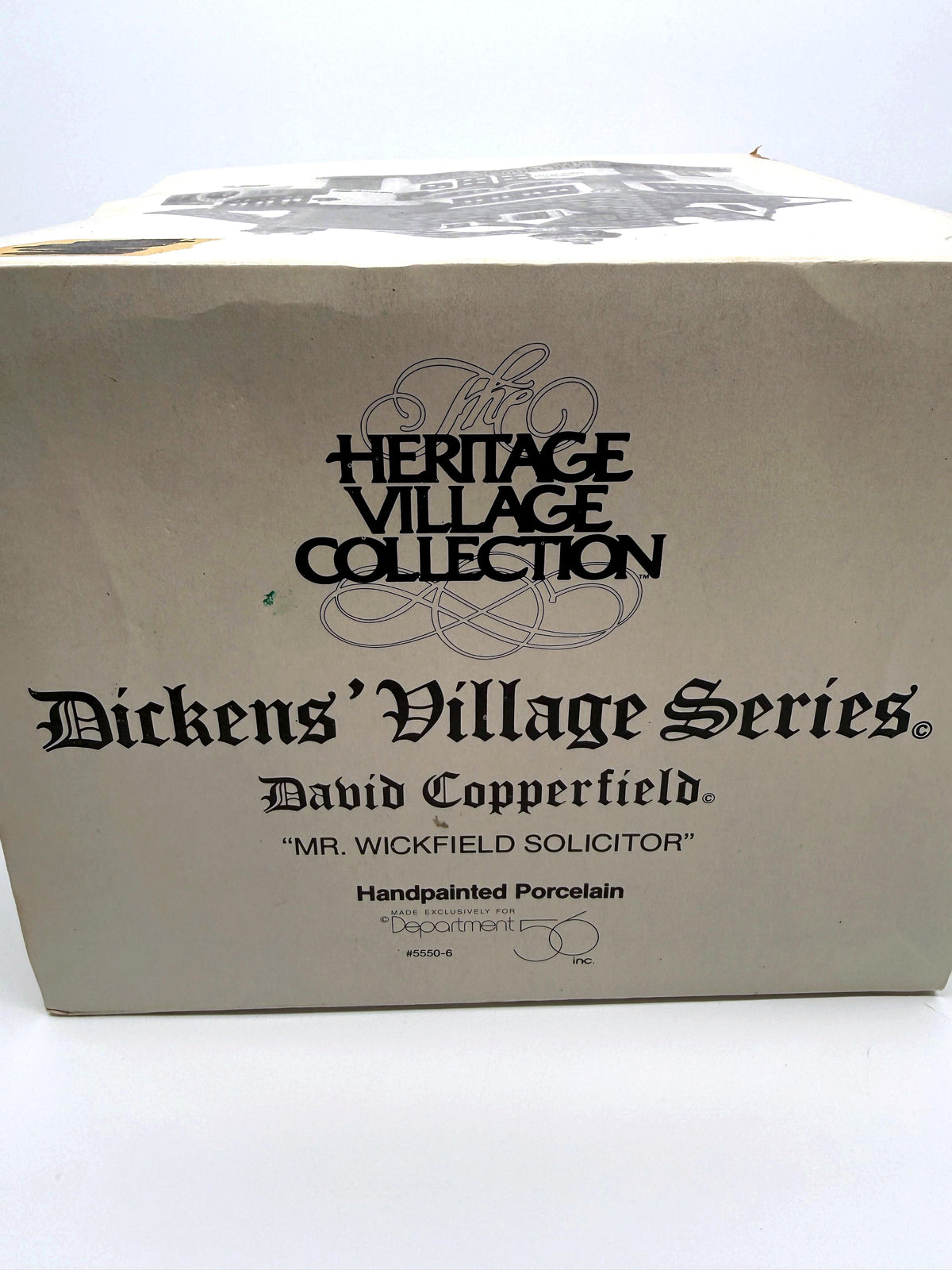 Department 56 Mr. Wickfield Solicitor, Dickens' Village, David Copperfield, 1989 – original box: Heritage Village Collection, David Copperfield, Mr. Wickfield Solicitor, item 5550-6